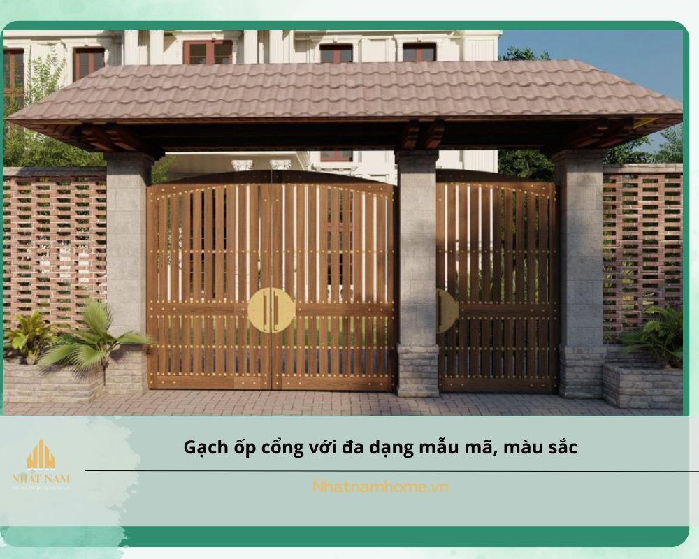 gạch ốp cổng