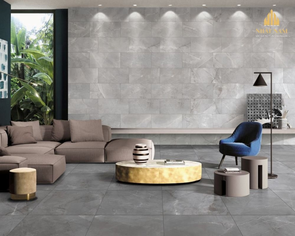 gạch ốp tường phòng khách