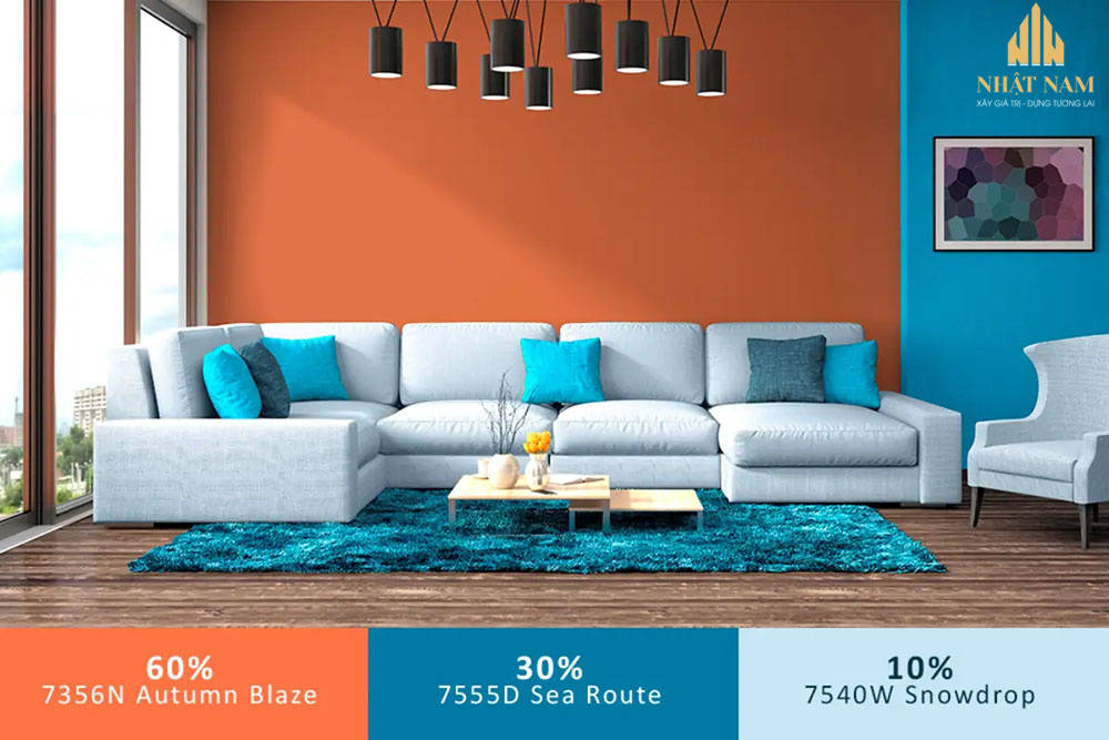 11 cách phối màu gạch ốp tường phòng khách đẹp, hiện đại