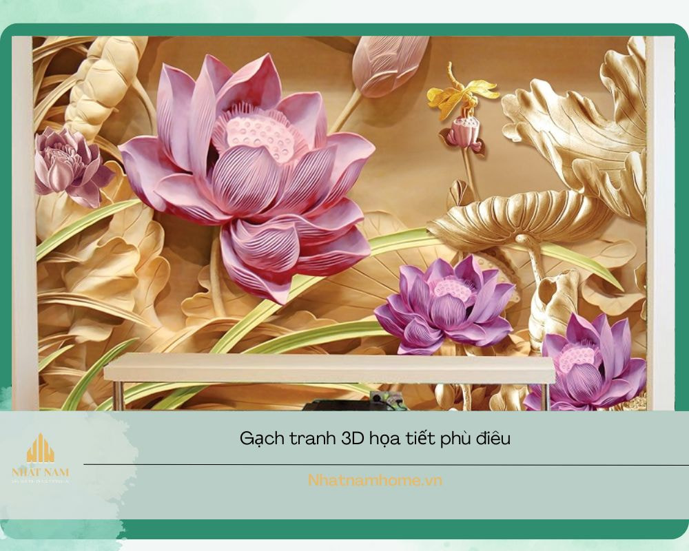 Tranh gạch ốp tường phòng khách