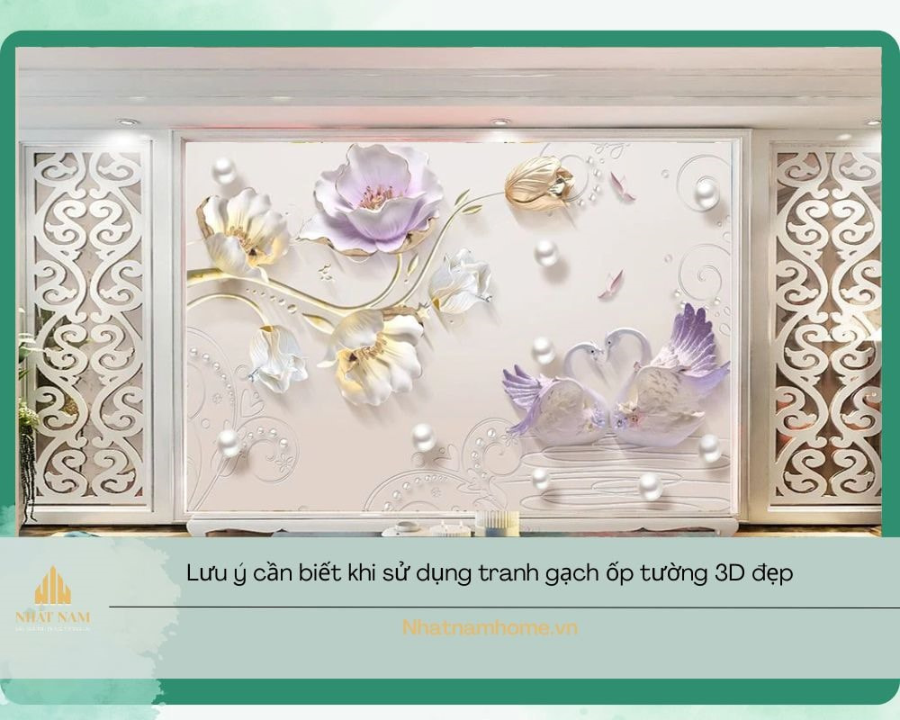 Tranh gạch ốp tường phòng khách