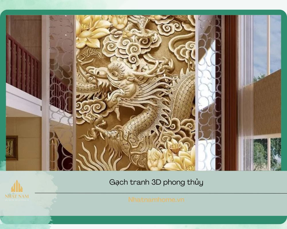 Tranh gạch ốp tường phòng khách