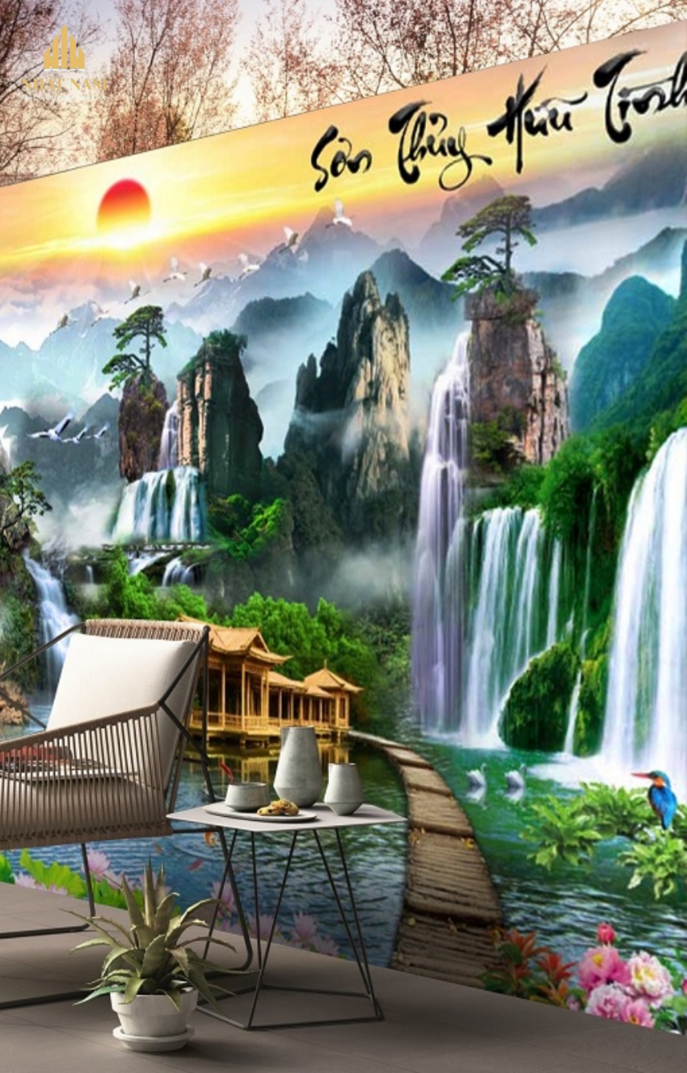 tranh gạch ốp tường ngoài trời
